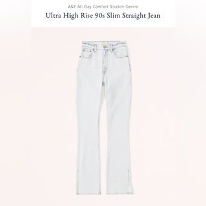 Abercrombie Ultra High Rise Slim Straight Size 33 NWT